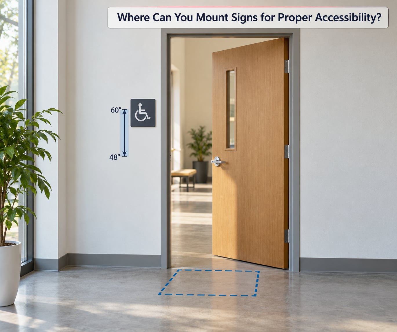 Where Can You Mount Signs for Proper Accessibility?