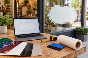 how to design a window decal for a retail store