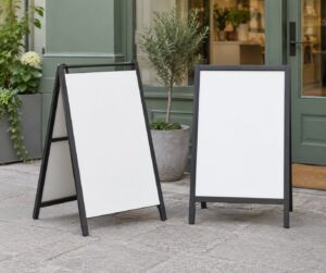 a frame sign vs sandwich board