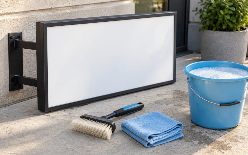 How to Clean an Outdoor Business Sign: Easy Steps 2026