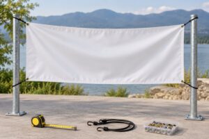 how to hang a vinyl banner so it does not tear