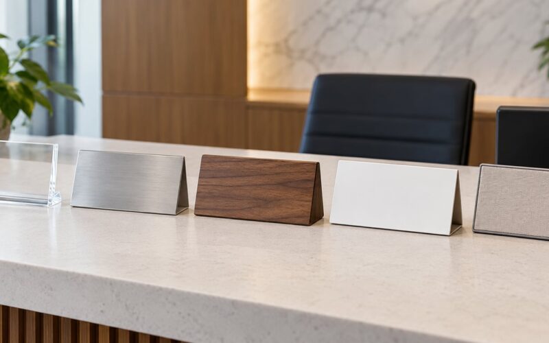Reception Desk Sign Materials Compared for Offices (October 2026)