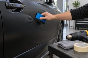 how to fix a bubble in a car wrap