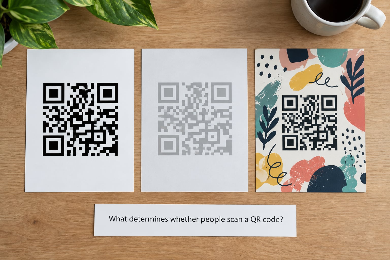 What determines whether people scan a QR code?