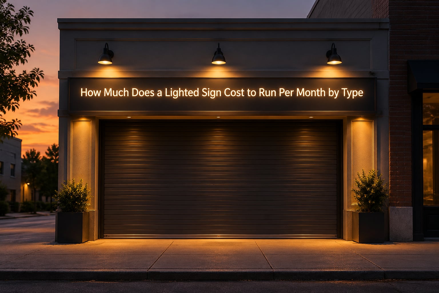 How Much Does a Lighted Sign Cost to Run Per Month by Type