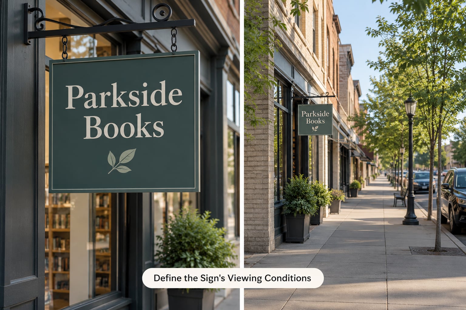 Define the Sign's Viewing Conditions