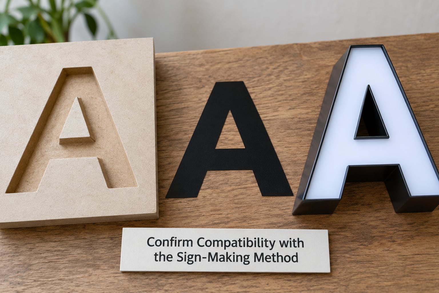 Confirm Compatibility with the Sign-Making Method