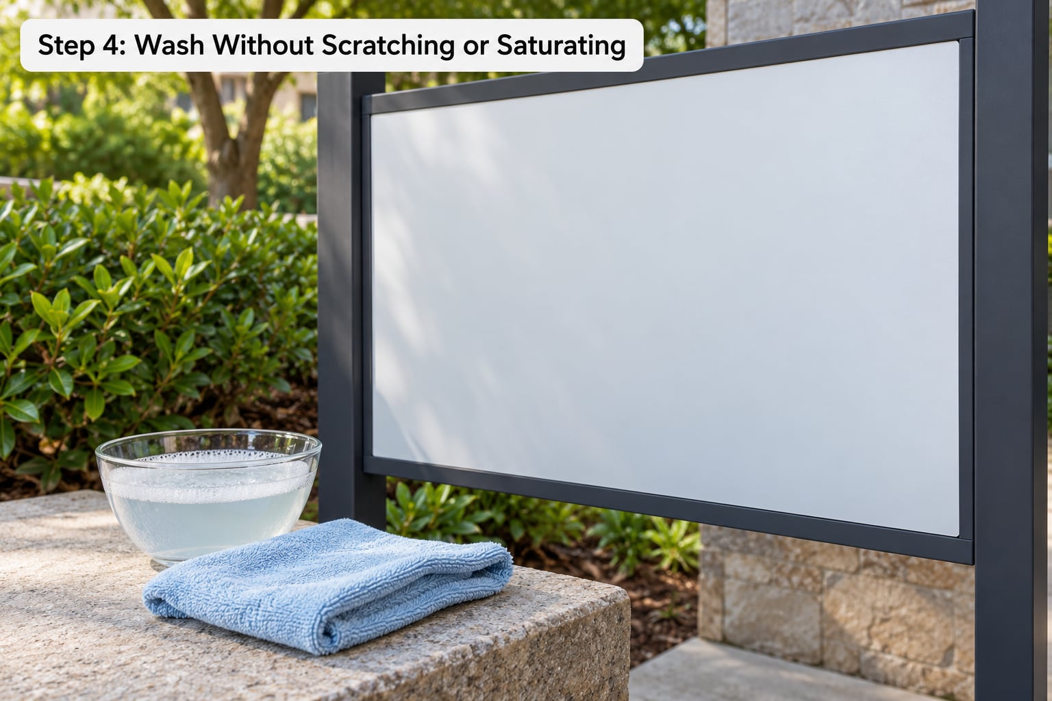 Step 4: Wash Without Scratching or Saturating