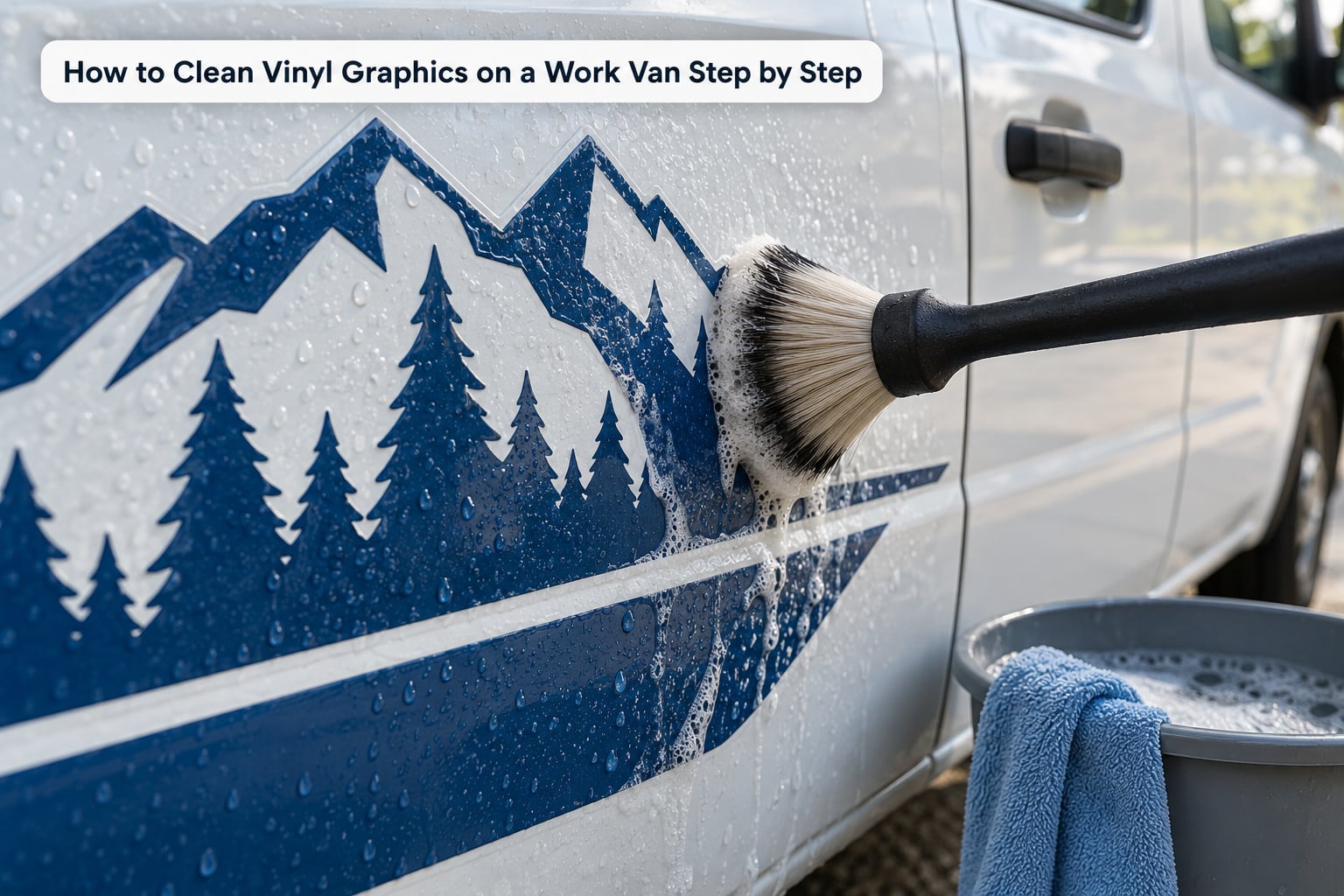How to Clean Vinyl Graphics on a Work Van Step by Step