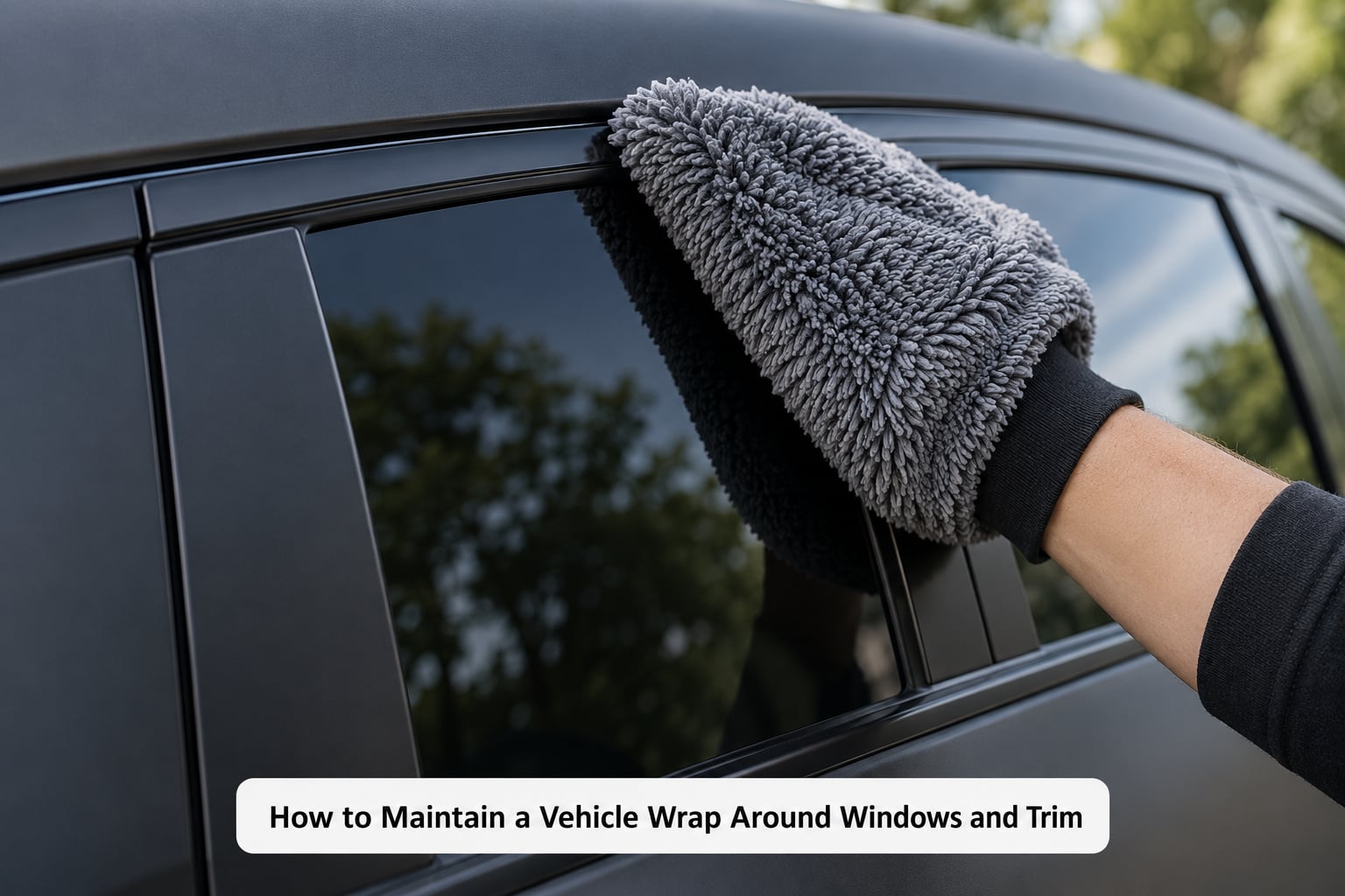 How to Maintain a Vehicle Wrap Around Windows and Trim