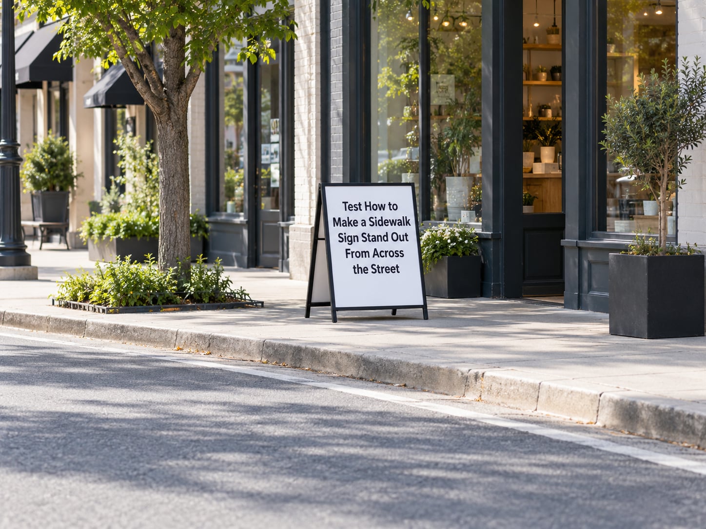 Test How to Make a Sidewalk Sign Stand Out From Across the Street