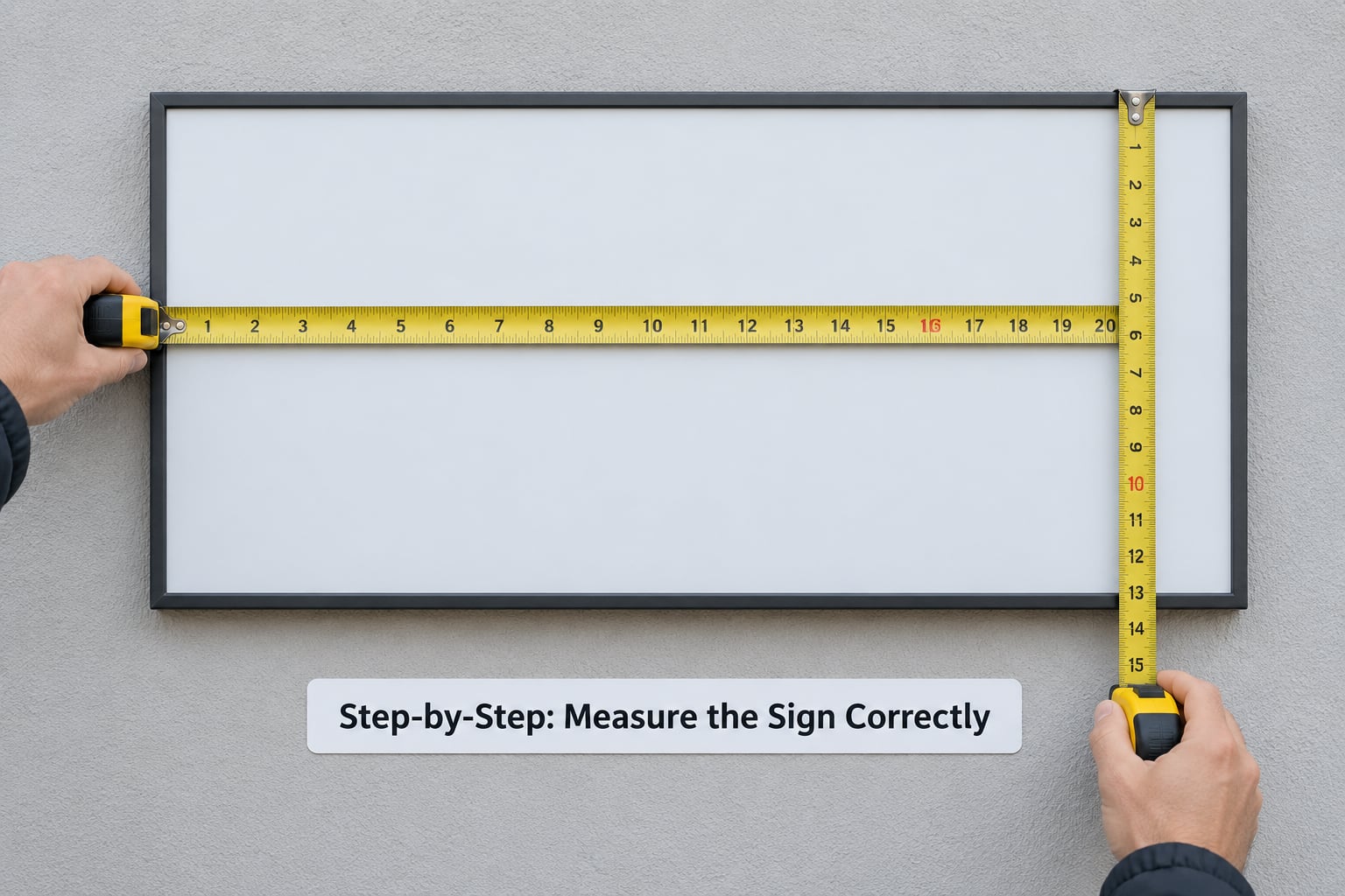 Step-by-Step: Measure the Sign Correctly