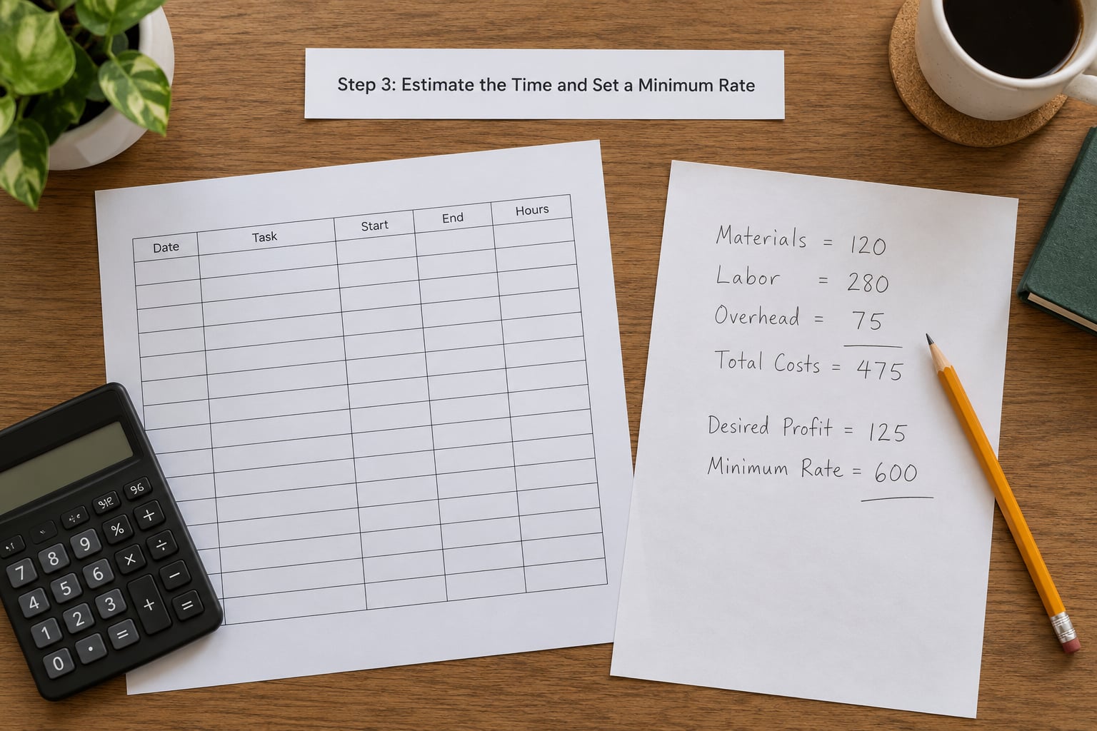 Step 3: Estimate the Time and Set a Minimum Rate
