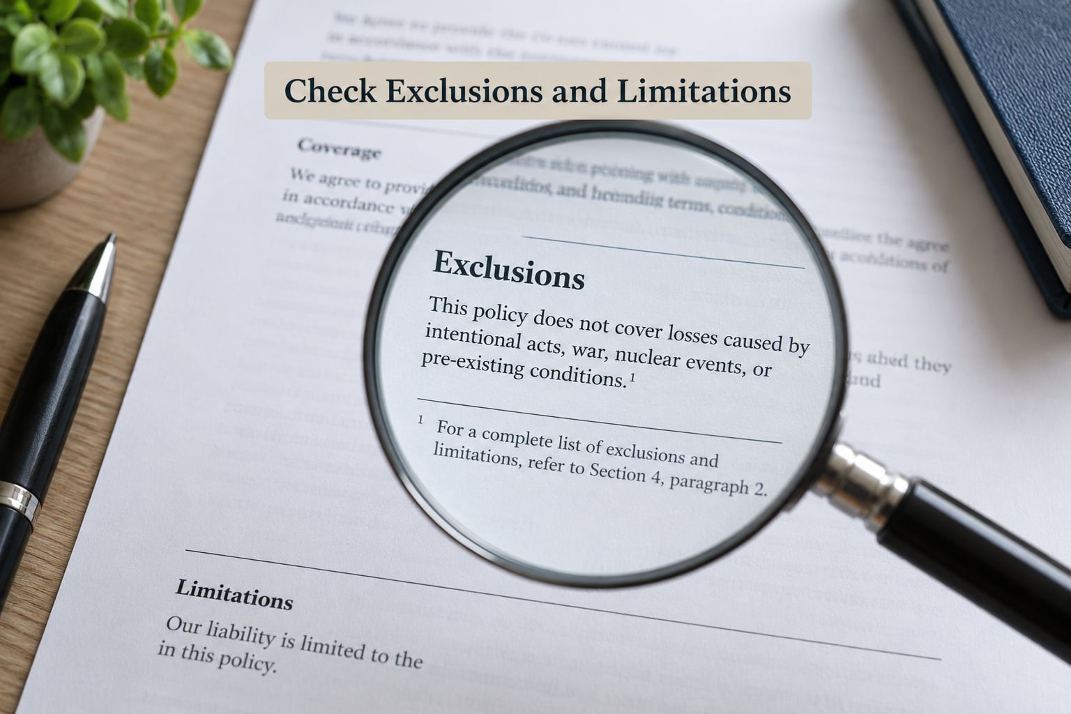 Check Exclusions and Limitations