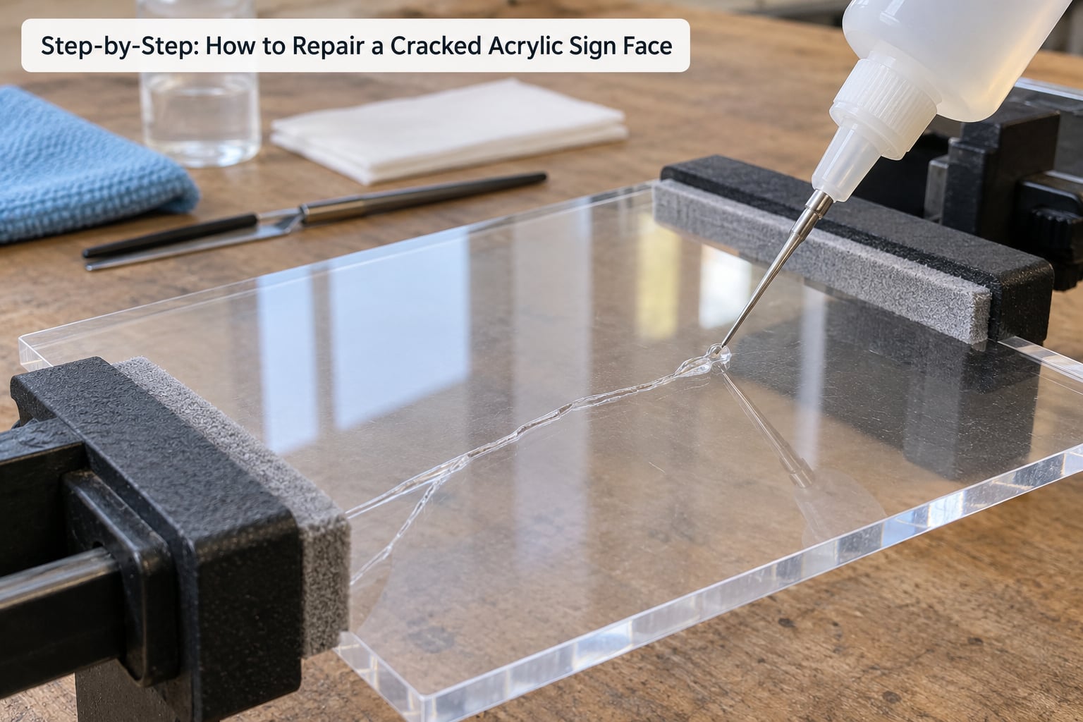 Step-by-Step: How to Repair a Cracked Acrylic Sign Face