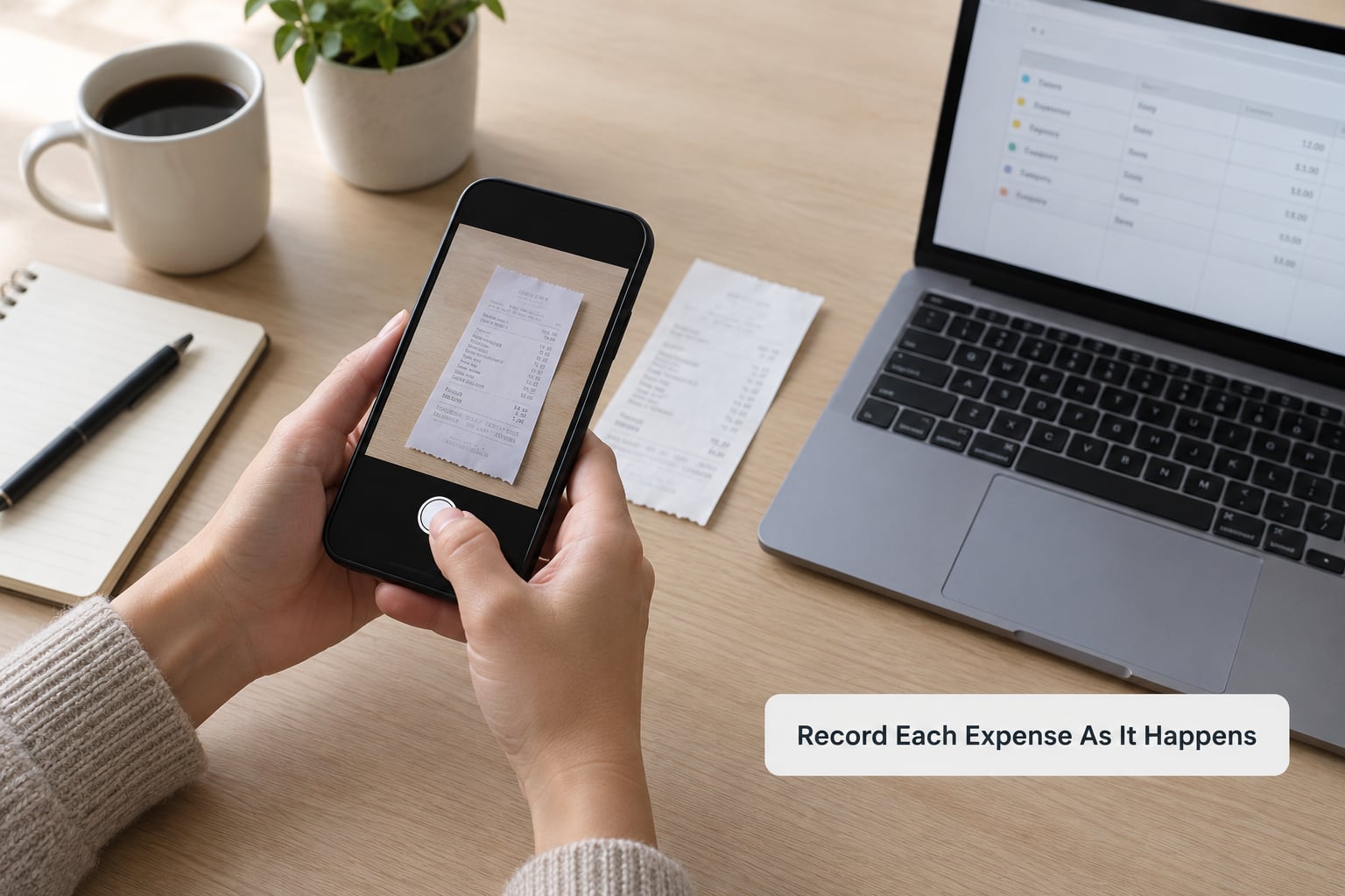 Record Each Expense As It Happens