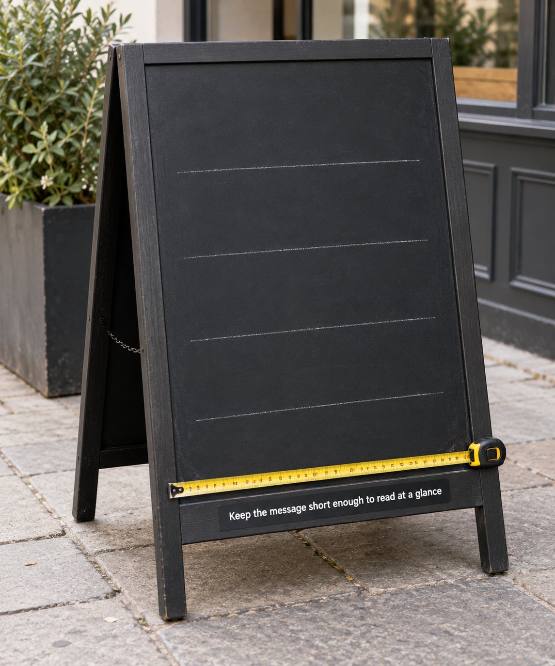 Keep the message short enough to read at a glance