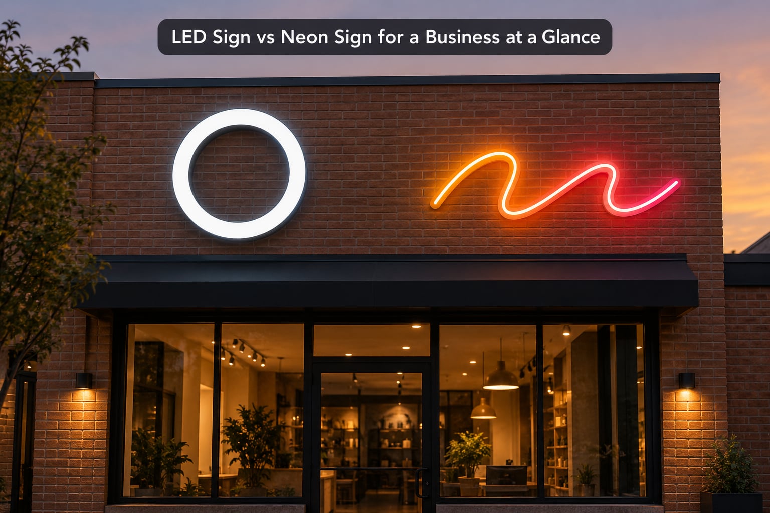 LED Sign vs Neon Sign for a Business at a Glance