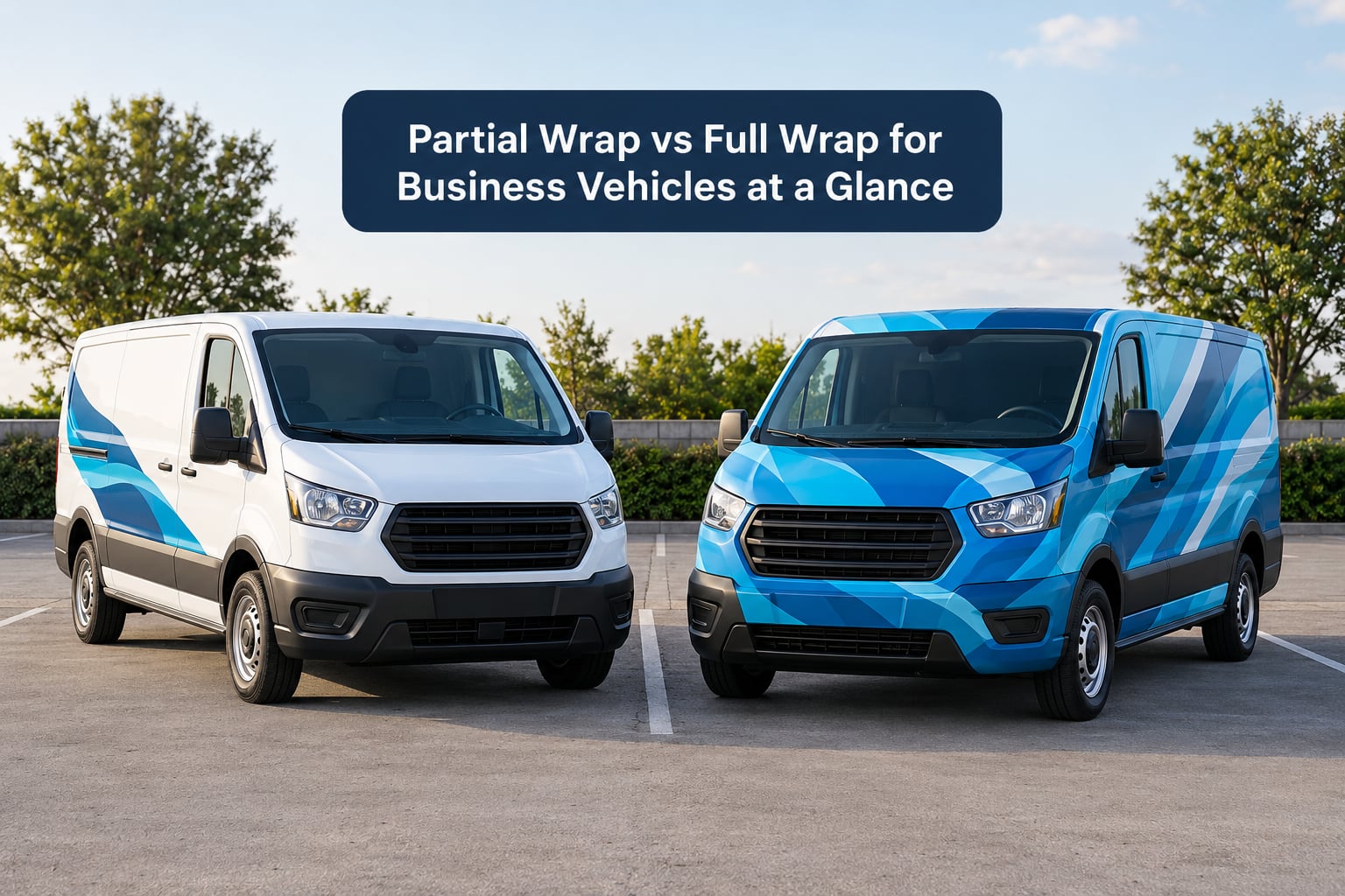 Partial Wrap vs Full Wrap for Business Vehicles at a Glance