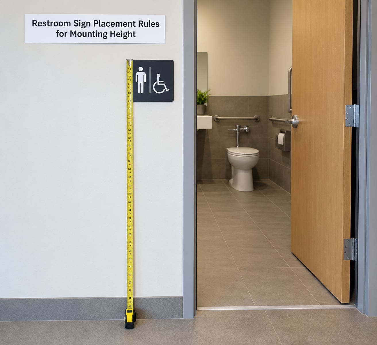 Restroom Sign Placement Rules for Mounting Height