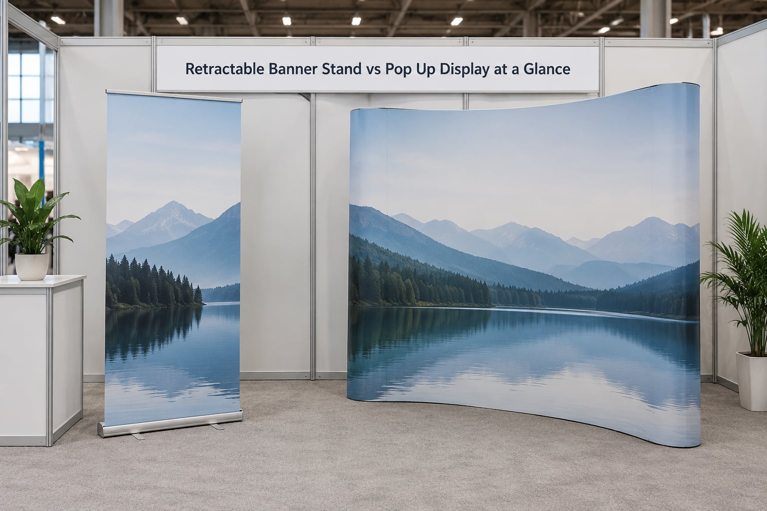 Retractable Banner Stand vs Pop Up Display at a Glance