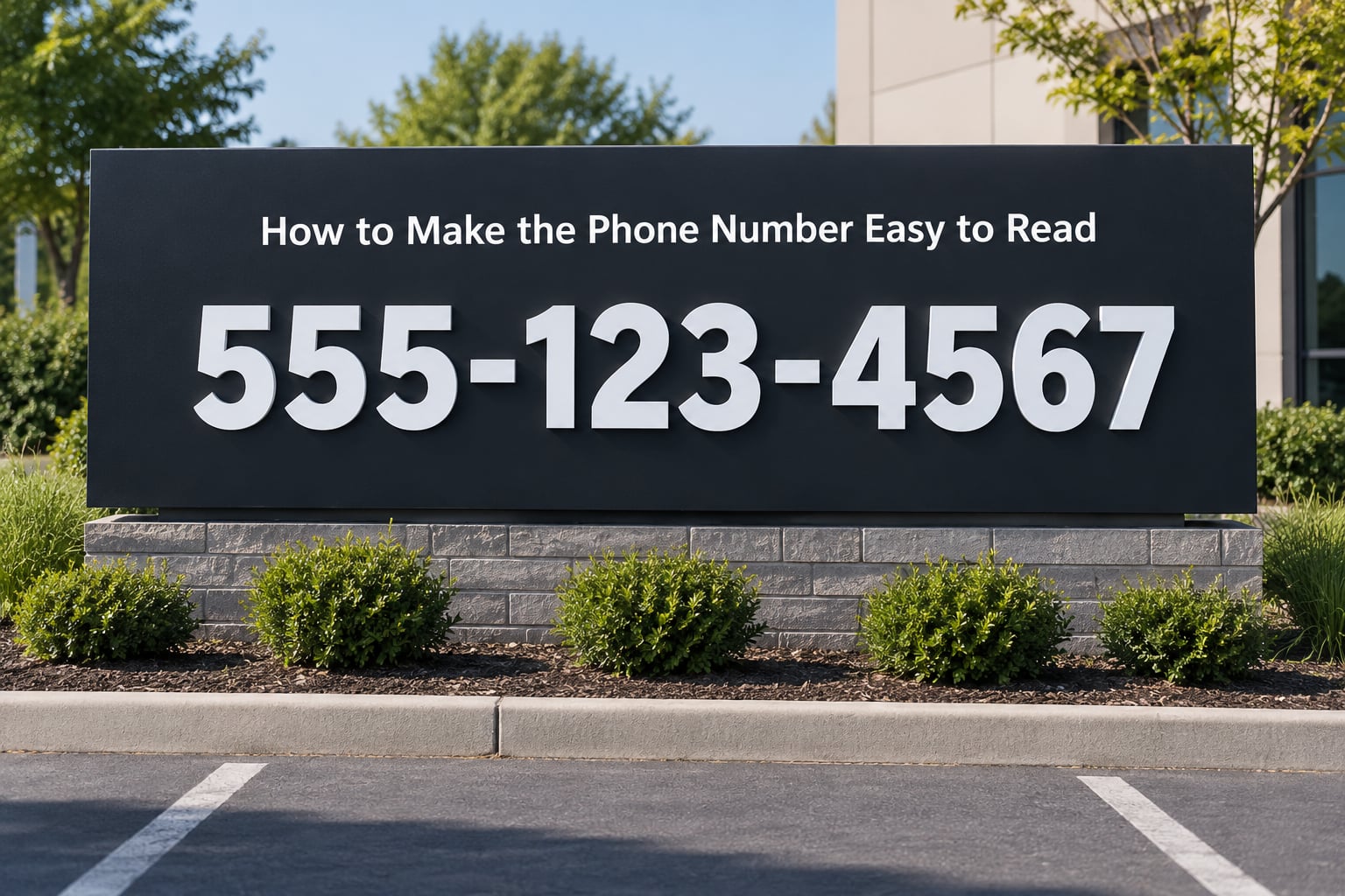 How to Make the Phone Number Easy to Read