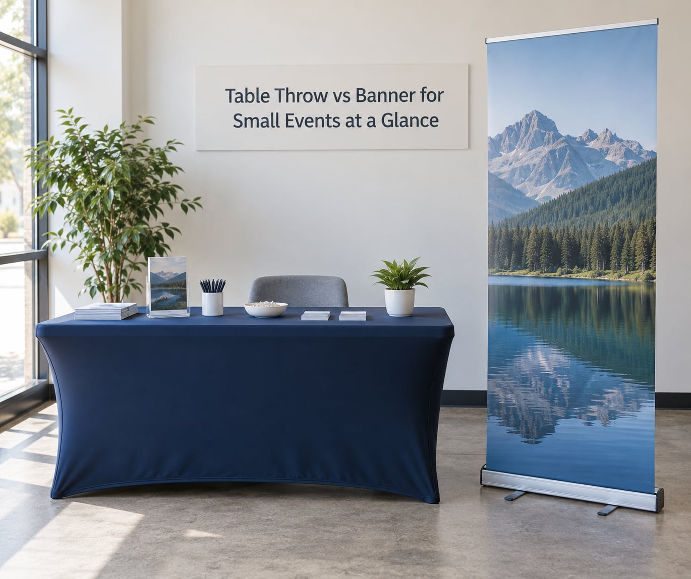 Table Throw vs Banner for Small Events at a Glance