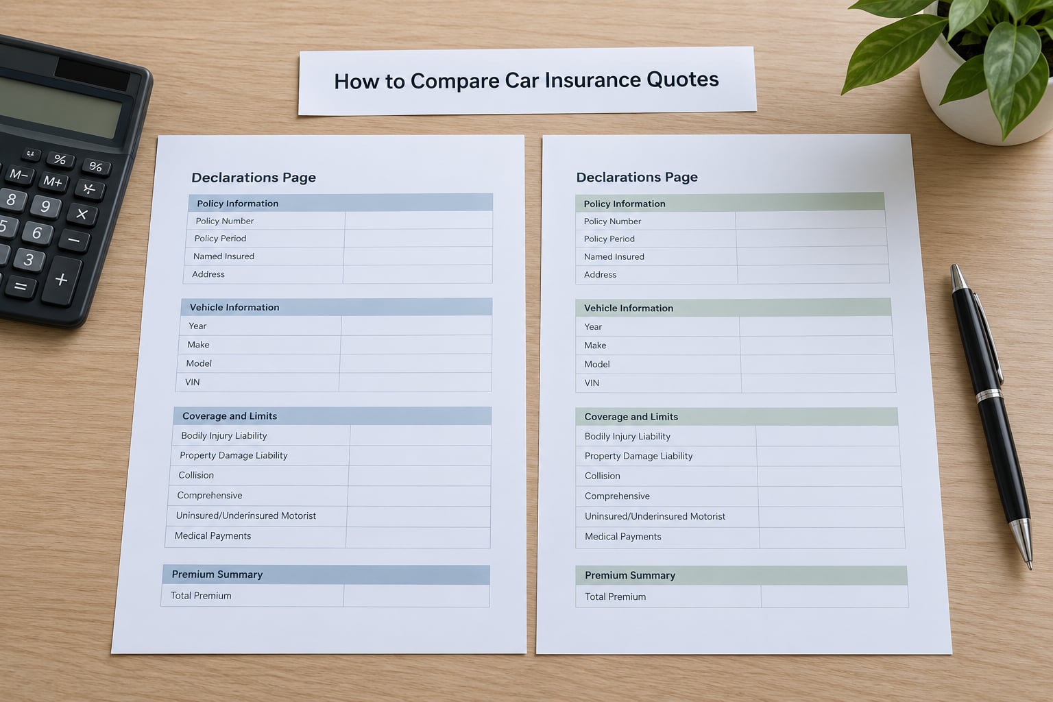 How to Compare Car Insurance Quotes