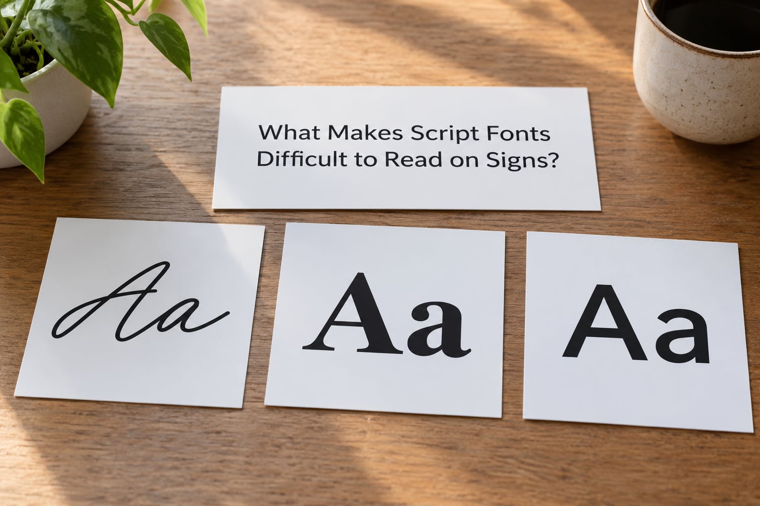 What Makes Script Fonts Difficult to Read on Signs?