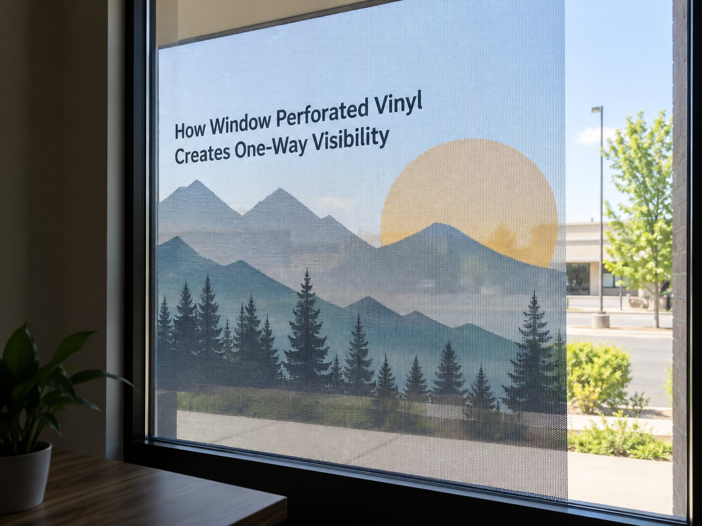 How Window Perforated Vinyl Creates One-Way Visibility
